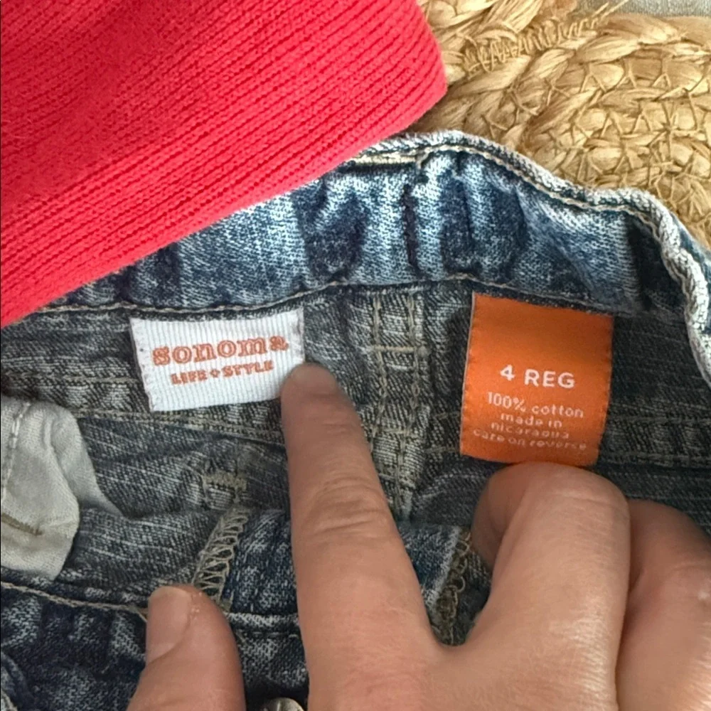 Vintage Sonoma Baggy Carpenter Jeans and Cotton Boxy Hoodie. Size 4-5 boys